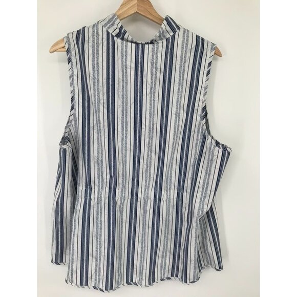 Chicos 3 zenergy Neema Reversible Vest Blue striped paisley womens size XL - Picture 10 of 14